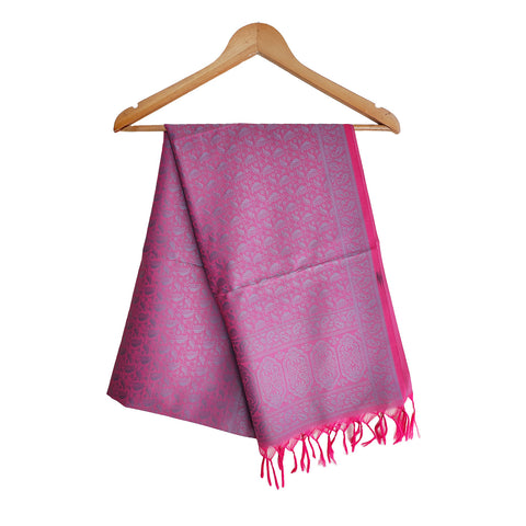 Contemporary Banarasi Silk Stole - Modern Design Size 55X180 Cm