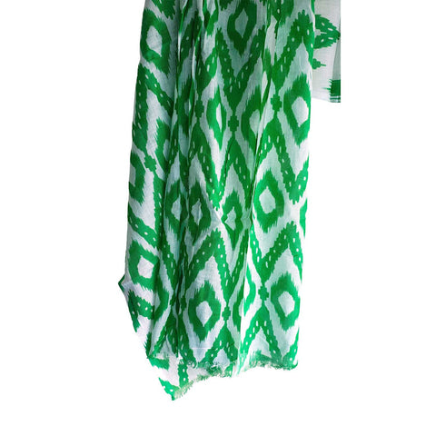 Women's Reversible Silk Viscose Summer Stole, with Fringe Tassels, 185 x 75 cm