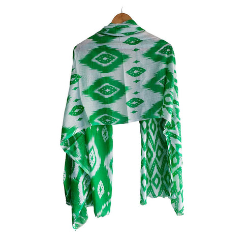 Women's Reversible Silk Viscose Summer Stole, with Fringe Tassels, 185 x 75 cm