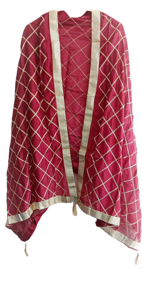 Golden Embroidery Desigen Dupatta Size W 95 Cm X L 210 Cm..