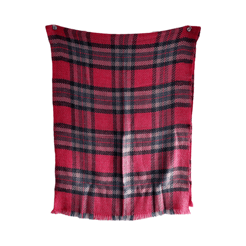 Earthy Elegance Embroidered Wool Stole | Red | Warm Winter Wrap for Women