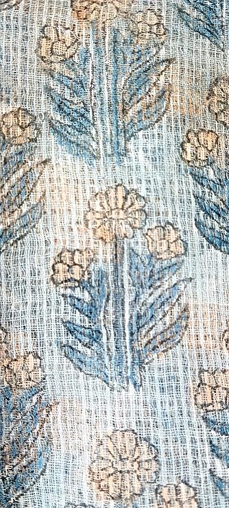 India Scarves Bagru Hand Block Floral kota Doria silk cotton Dupatta