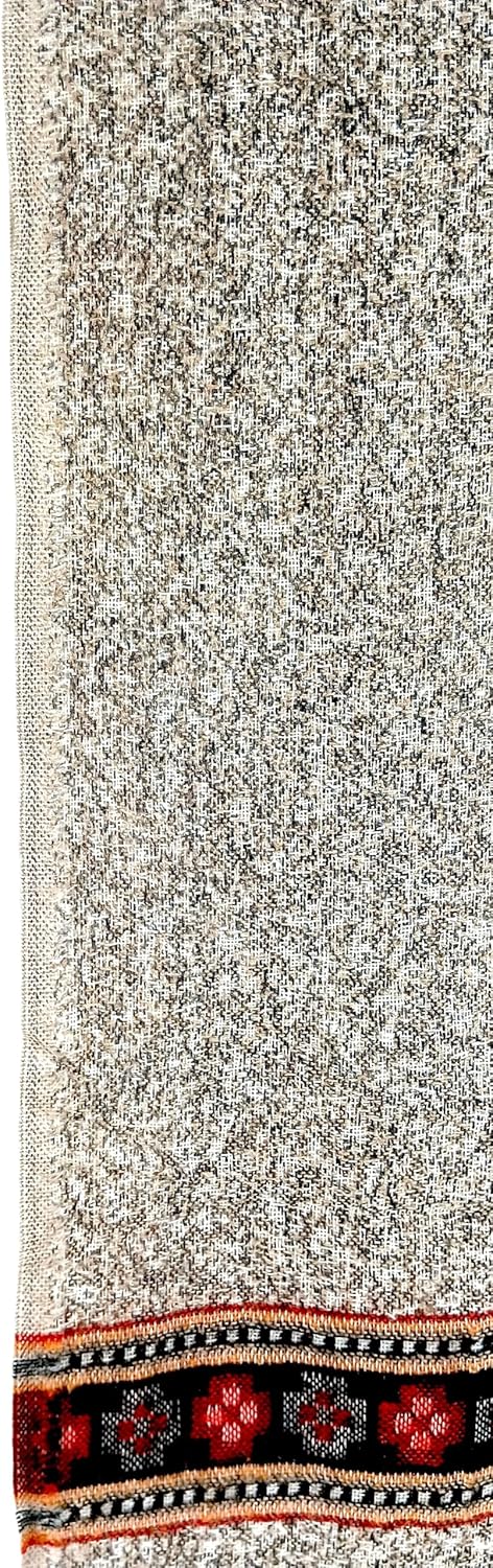 Fabric texture close-up of Black,Grey And White Wool Scarf