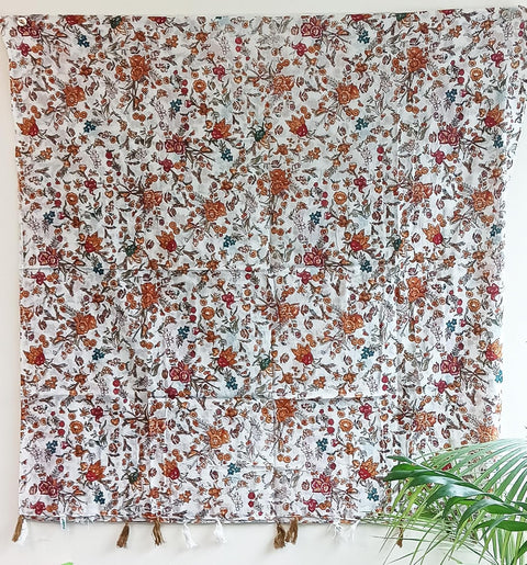 Lightweight Breathable Pure Cotton Stole Scarf for Summer, Size2,25 Mtr(White And Yellow Colour)