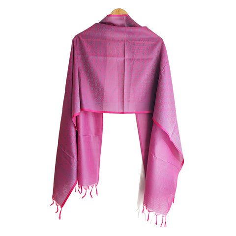 Contemporary Banarasi Silk Stole - Modern Design Size 55X180 Cm