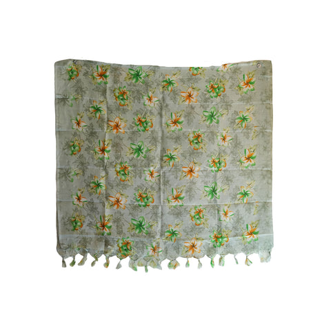 Khadi Cotton Floral Printed Design Dupatta