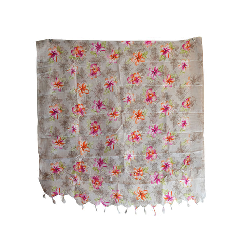 Khadi Cotton Floral Printed Design Dupatta