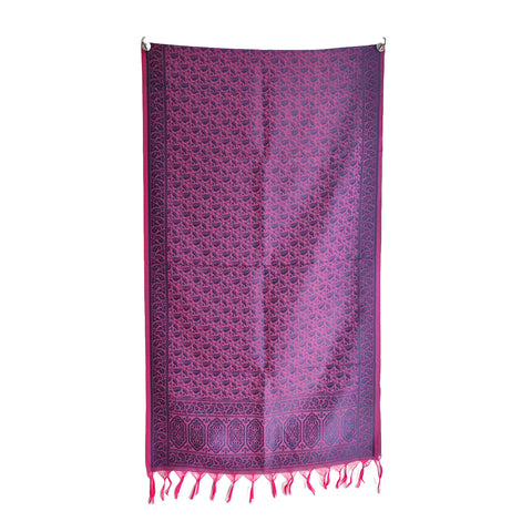 Classic Banarasi Silk Stole with Zari Weave Size 55X180 Cm