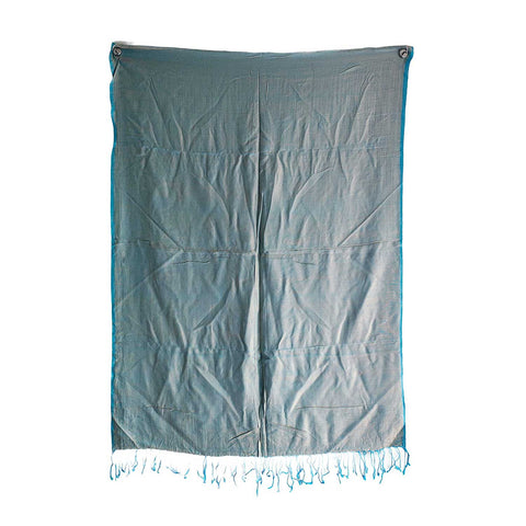 Women's Reversible Silk Viscose Summer Stole, with Fringe Tassels, 185 x 75 cm