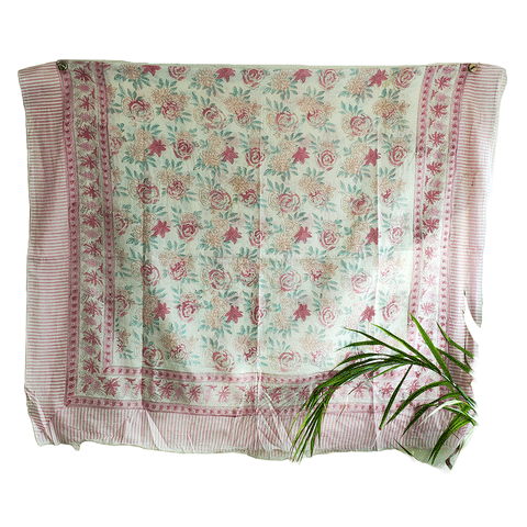 Bagru Block Print Sarong, Sarong Beach Wrap, Cotton Sarong,Pareo, Summer Pareo ,Size 45X80 Inc(Mint green)