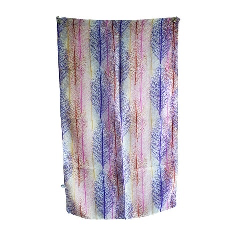 Silk Scarf with Botanical Print