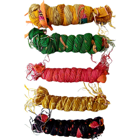 Chiffon Crushed Fancy Dupatta COMBO set of five Multi Color