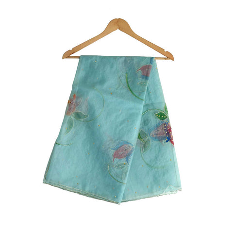 Women's Embroidered Organza Dupatta Size W 95 Cm X L 210 Cm…