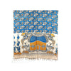 Kalamkari Natural Hand Block Printed Pure Silk Blue Radha Krishna Design Stole 115X225 Cm
