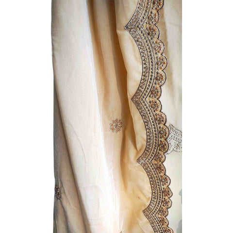 India Scarves Luxury Micro-Velvet Embroidered Dupatta for Women | Heavy Scalloped Cutwork Border with Butti Work (Copy) (Copy)