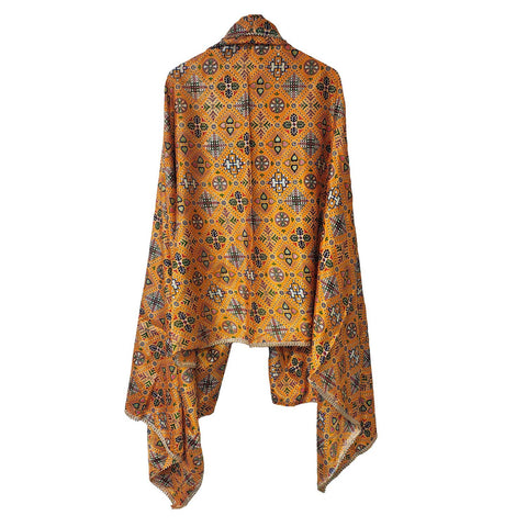 India Scarves Digital Printed Chinnon Dupatta YELLOW