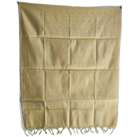 Pistachio Green Banarasi Silk Dupatta draped view — 230x80cm festive ethnic dupatta