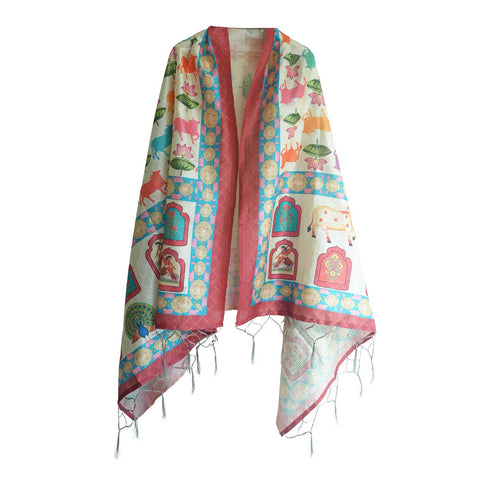 Assam Traditional Dupatta ISAK07-01 drape view