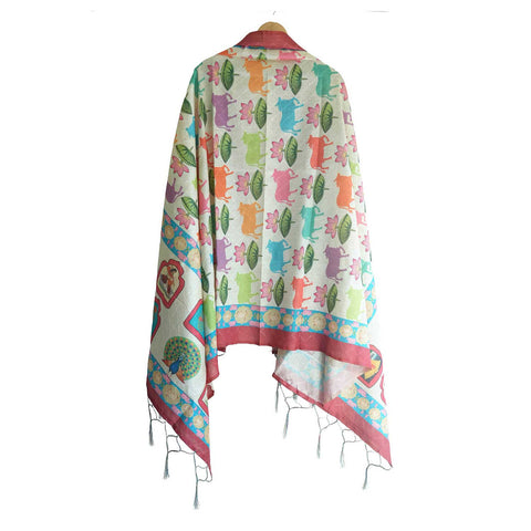 Assam Traditional Dupatta ISAK07-01 border and tassel detail