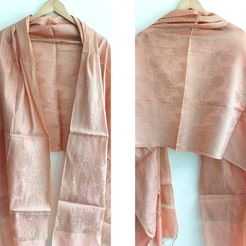 India Scarves The Women's Art Silk Woven Banarasi Jacquard Dupatta