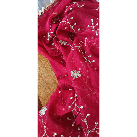 Soft  with Exquisite Golden Branch Embroidery Dupatta