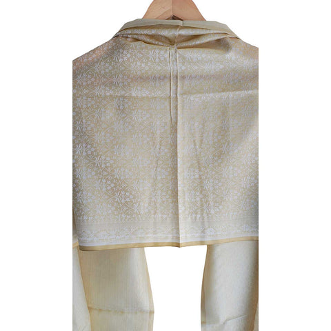 Contemporary Banarasi Silk Stole - Modern Design Size 55X180 Cm