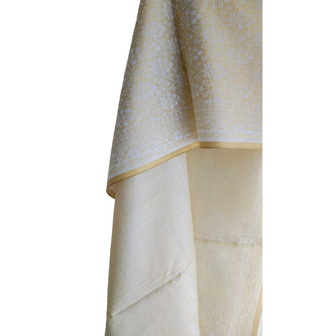 Contemporary Banarasi Silk Stole - Modern Design Size 55X180 Cm