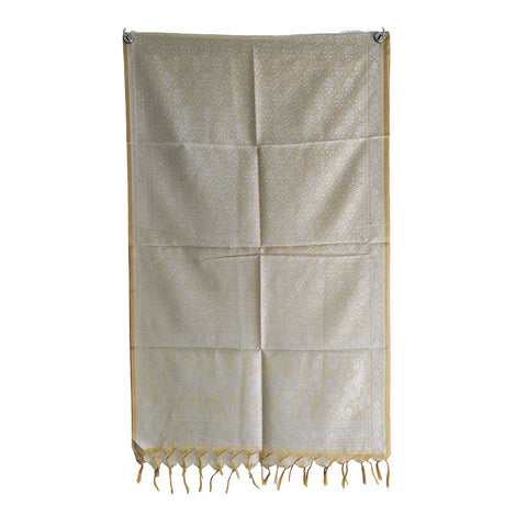 Contemporary Banarasi Silk Stole - Modern Design Size 55X180 Cm