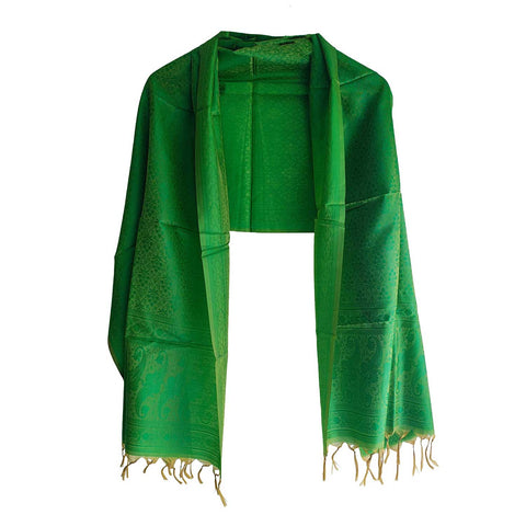 Contemporary Banarasi Silk Stole - Modern Design Size 55X180 Cm