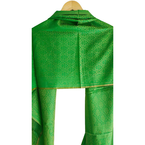 Contemporary Banarasi Silk Stole - Modern Design Size 55X180 Cm