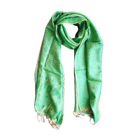 Contemporary Banarasi Silk Stole - Modern Design Size 55X180 Cm