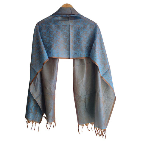 Contemporary Banarasi Silk Stole - Modern Design Size 55X180 Cm