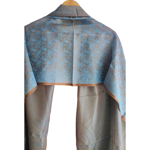 Contemporary Banarasi Silk Stole - Modern Design Size 55X180 Cm