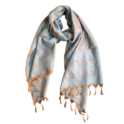 Contemporary Banarasi Silk Stole - Modern Design Size 55X180 Cm