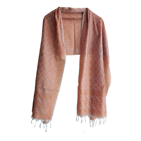 Contemporary Banarasi Silk Stole - Modern Design Size 55X180 Cm