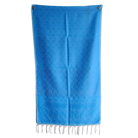 Contemporary Banarasi Silk Stole - Modern Design Size 55X180 Cm( Light Blue )