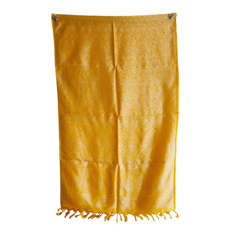 Contemporary Banarasi Silk Stole - Modern Design Size 55X180 Cm ( Yellow )