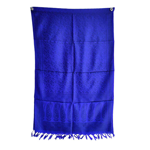 Contemporary Banarasi Silk Stole - Modern Design Size 55X180 Cm ( Dark Blue )