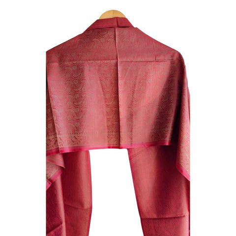 Contemporary Banarasi Silk Stole - Modern Design Size 55X180 Cm