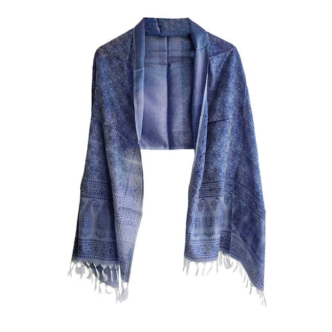 Contemporary Banarasi Silk Stole - Modern Design Size 55X180 Cm