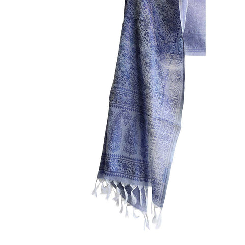 Contemporary Banarasi Silk Stole - Modern Design Size 55X180 Cm