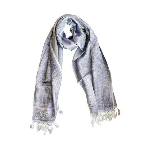 Contemporary Banarasi Silk Stole - Modern Design Size 55X180 Cm