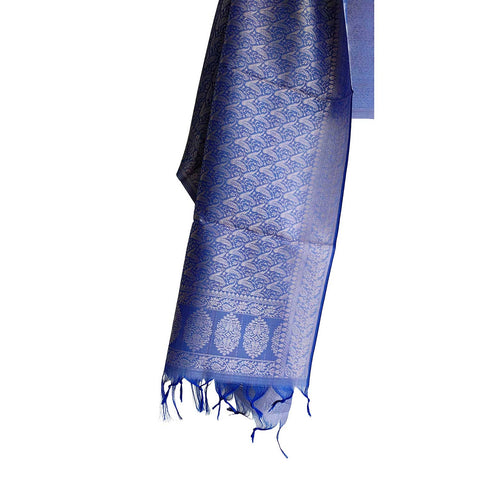 Contemporary Banarasi Silk Stole - Modern Design Size 55X180 Cm