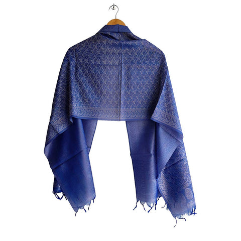 Contemporary Banarasi Silk Stole - Modern Design Size 55X180 Cm