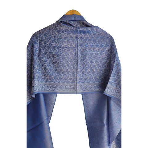 Contemporary Banarasi Silk Stole - Modern Design Size 55X180 Cm