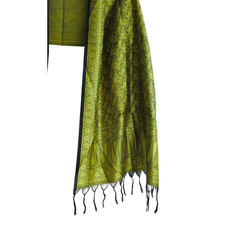 Contemporary Banarasi Silk Stole - Modern Design Size 55X180 Cm