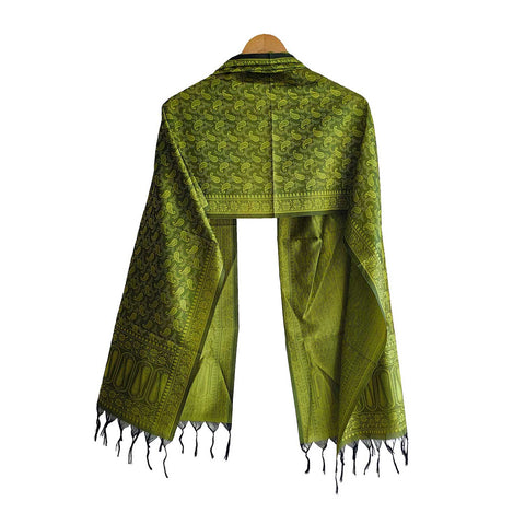 Contemporary Banarasi Silk Stole - Modern Design Size 55X180 Cm