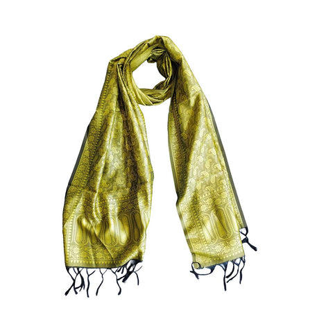 Contemporary Banarasi Silk Stole - Modern Design Size 55X180 Cm