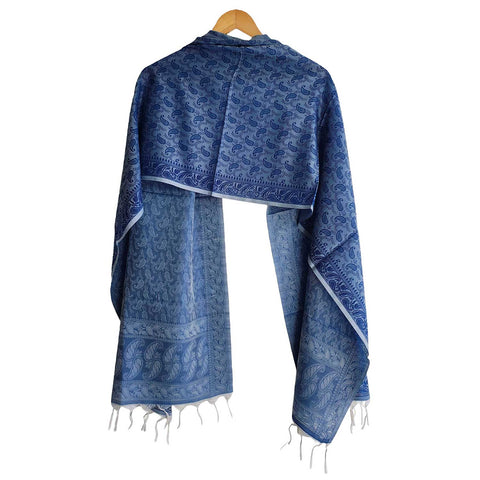 Contemporary Banarasi Silk Stole - Modern Design Size 55X180 Cm