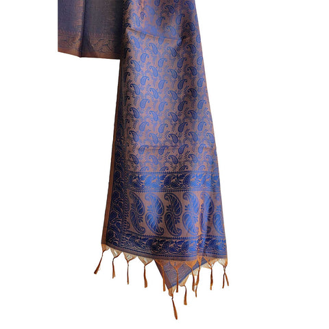 Contemporary Banarasi Silk Stole - Modern Design Size 55X180 Cm